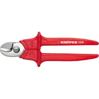 Knipex 95 06 230, Håndkabelskærer, Rød, Rustfrit stål, Rustfrit stål, 7 cm, Tyskland