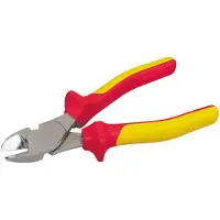 Stanley 0-84-003, Diagonale horisontale tænger, Krom, Rustfrit stål, Rød, Gul, 175 mm