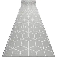 Rugsx Gummibelægning CUBE grå 90x120 cm