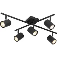 QAZQA Moderne loftslampe sort 5-lys justerbar firkantet - Jeana