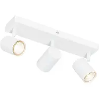 QAZQA Moderne loftslampe hvid 3-lys justerbar rektangulær - Jeana