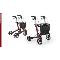 Rehasense Server Rollator - Rød - Udendørs rollator - Indendørs rollatorer - Udendørs rollator + Indendørs rollator