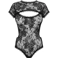 Obsessive Peonesia Lace Teddy - Sort