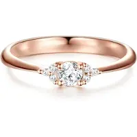 Trilani Ring rosa guld / transparent