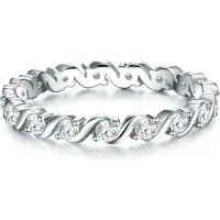 Trilani Ring sølv / transparent