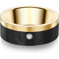 Trilani Ring gylden gul / sort / hvid