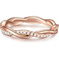Trilani Ring rosa guld / transparent