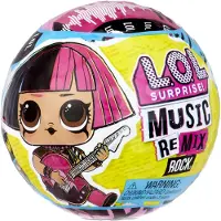 L.O.L. Surprise! L.O.L. Overraskelse! Remix Rock Dolls Lil Sisters med 7 overraskelser inklusive instrument - Samlitent legetøjsgave til børnepiger og drenge i al