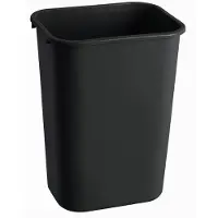 Rubbermaid Affaldsspand, , sort, PE, 39 l, rektangulær, til tungt affald