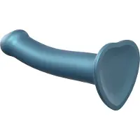 Strap-On-Me Mono Density Dildo Metallic Shine Blue - 18 cm