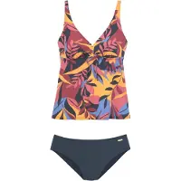 Sunseeker Tankini marin / orange / hindbær
