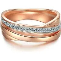 Trilani Ring rosa guld / transparent