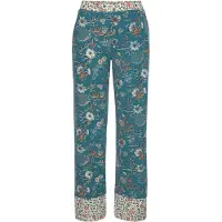 LASCANA Pyjamasbukser lysebrun / antracit / petroleum / hvid