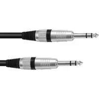 Omnitronic klokke-/klinkekabel 6,3 stereo 6 m sw ROAD (3021165K)