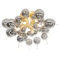QAZQA Design loftslampe messing med røgglas 4-lys - Explode