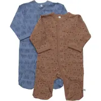 Pippi Baby Natdragter m/f - Natdragt - 2-pak - Blue Mirage - - 2 år (92) - Natdragt