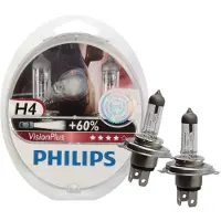 Philips Visionplus H4 55W 12V + 60% - Sæt