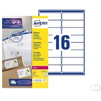 Avery Adresselabel, 99,1 x 33,9 mm, hvid kant hele vejen rundt, afrundede hjørner, FSC-certificeret - 1 stk (L7162-40.FR)