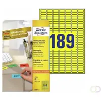 Avery L6037 - Gul - 10 x 25.4 mm 3780 stk. (20 ark x 189) etiketter