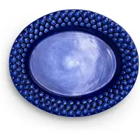 Mateus Bubbles oval tallerken – 20 cm Blå