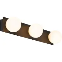 QAZQA Moderne væglampe sort 48 cm IP44 3-lys - Cederic