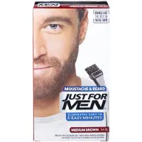 Just for men KUN FOR M?ND Farve Gel Mustache & Beard M-35 Medium Brown 1 ea (pakke med 2)