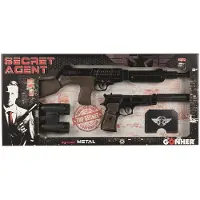 Gonher Riffel Med Pistol 8 Skud Og Tilbehør Hemmelig Agent 63.5x30x4.5 Cm