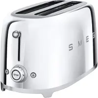 Smeg 50's Style brødrister 4x2 skiver small Krom