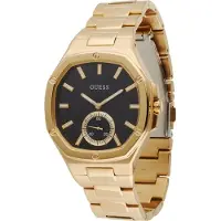 GUESS Dameur GW0310L2 Sort/Gul guldtonet stål Ø40 mm