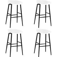 vidaXL barstole 4 stk. hvid