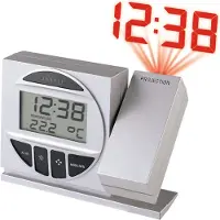 Technoline Radio Controlled Alarm Clock with Projection, Sølv, AAA, 8760 t, 123 x 42 x 91 mm, 127 mm, 110 mm