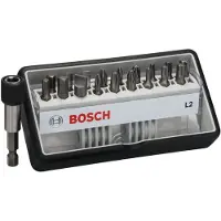 Bosch Accessories Robust Line 2607002568 Bitsæt med 19 dele Kærv, Krydskærv Phillips, Krydskærv Pozidriv, Unbrako, Indvendig sekskant (TX)