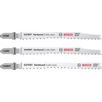 Bosch Expert Hardwood 2-side clean jig saw blade set - 3 pieces