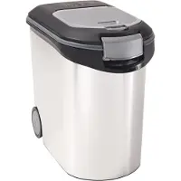 Curver Metallic, Madopbevaringsbeholder til kæledyr, Plast, Sort, Grå, Monokromatisk, Fritstående, 35 L