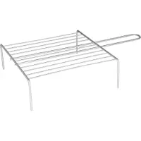 Mustang grillrist med fødder 30 x 48 x 10 cm / grillrist / grillrist i rustfrit stål