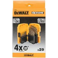 DeWalt Extreme INDUSTRIAL COBALT DT4957-QZ - Borebitsæt - for metal, stå - 29 stykker - 3-flad skaft
