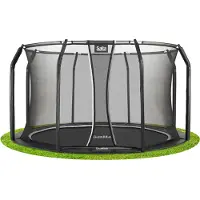 NSH Nordic Trampolin Royal Baseground Ø427 cm, sort inkl. sikkerhedsnet Salta (805-803)