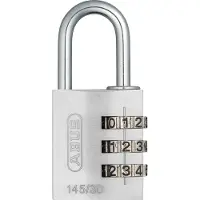 ABUS Kodehængelås 145/30 Sølv