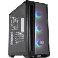 Cooler Master Gaming PC-kabinet - - MasterBox MB520 ARGB - Tempereret glaspanel - 3 ARGB-vifter - Sort