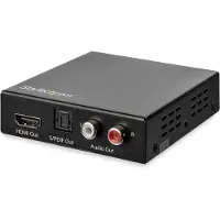 StarTech.com 4K HDMI Audio Extractor 4K 60Hz - HDR - Toslink Optical Audio - HDMI audio signal extractor