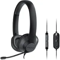 Creative Labs ChatMax HS-720 - V2 - headset - på øret - kablet - USB - sort