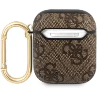 GUESS GUA24GSMW AirPods cover brun/brun 4G Script Metal Collection