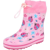 Beck Gummistøvler 'Glückskäfer' blå / himmelblå / pink / lyserød / sort