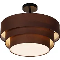 QAZQA Moderne loftslampe brun 45 cm 3-lys - Drum Trio