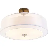 QAZQA Moderne loftslampe hvid 50 cm 3-lys - Drum Duo