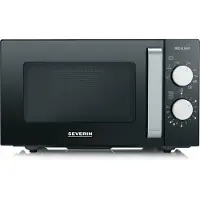 Severin MW 7762 - Mikrobølgeovn med grill - 20 liter - 800 W - sort/rustfrit stål