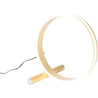 QAZQA Design bordlampe messing inkl. LED 3-trins dæmpbar - Navara