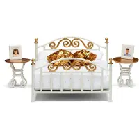 Lundby Brass Bed Set 18292 Pædagogisk Legetøj