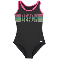 Bench Badedragt turkis / neongul / pink / sort