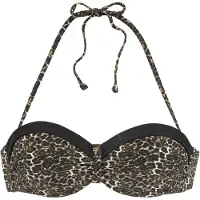 LASCANA Bikinioverdel beige / brun / sort